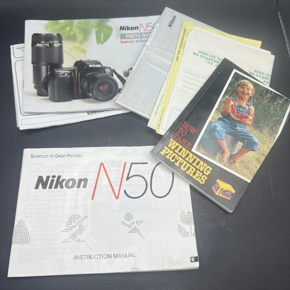 Nikon N50 35mm SLR AF NIKKON 35-80MM1:4-5.6D Lens Soft Carrying Case - UNTESTED
